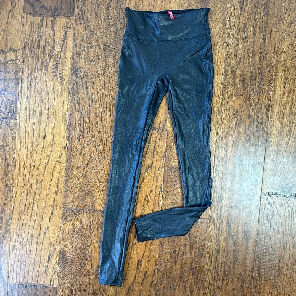 SPANX Faux Leather Leggings sz xs